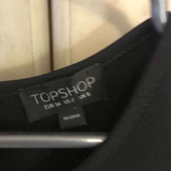 Topshop Black Form Fitted Dress Size 2 - Picture 3 of 3